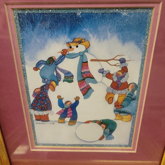 Vintage Barbara Lavallee Alaskan Art Prints Lot of 2 Framed Matted 1990 - Picture 3 of 11